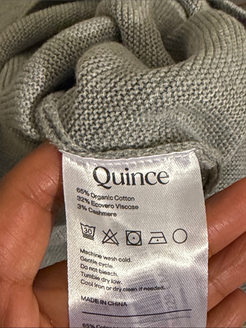 Quince Lightweight Cotton Cashmere Link-Stitch Dolman Sweater - Picture 7 of 7